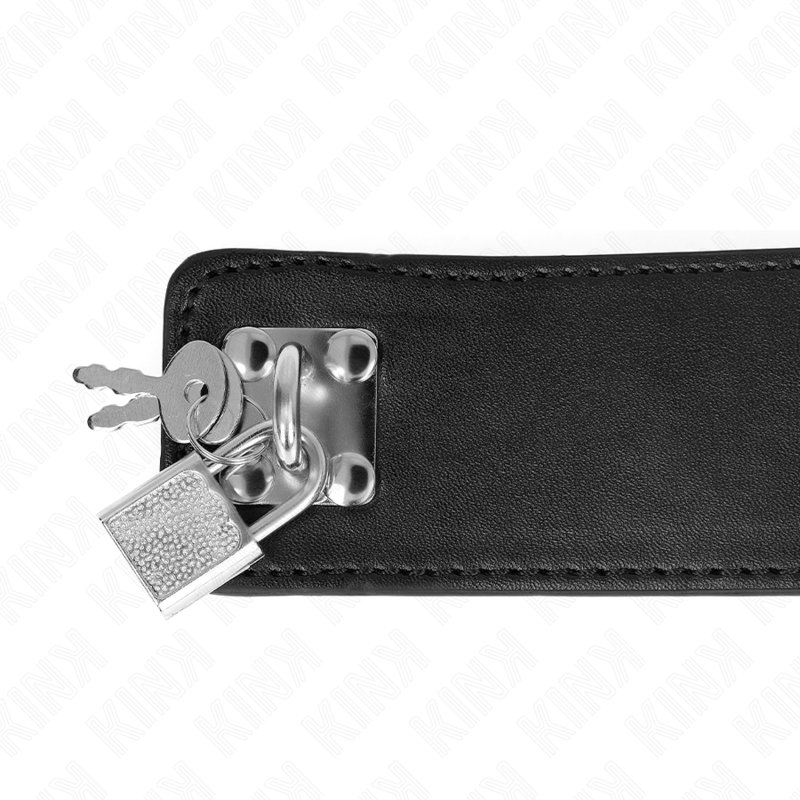 KINK - COLLAR WITH BELT 65 CM WITH WIDE BLACK ADJUSTABLE BRACELET 33.5-41 CM X 5 CM