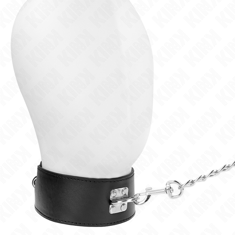 KINK - COLLAR WITH BELT 65 CM WITH WIDE BLACK ADJUSTABLE BRACELET 33.5-41 CM X 5 CM