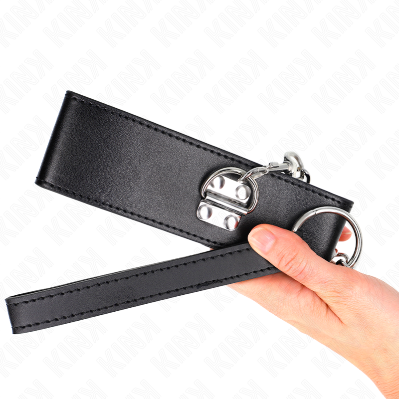 KINK - COLLAR WITH BELT 65 CM WITH WIDE BLACK ADJUSTABLE BRACELET 33.5-41 CM X 5 CM