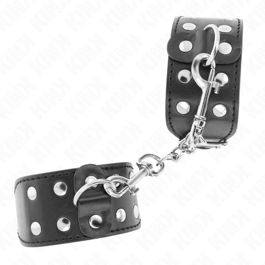 KINK - BRACELETS WITH DOUBLE LINE OF ADJUSTABLE BLACK STUDS