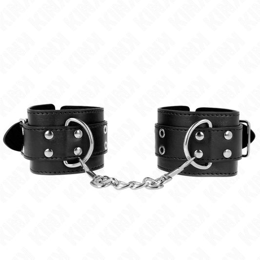 KINK - DESCANSO DE PULSO AJUSTÁVEL PRETO COM FIVELA DUPLA 19-26 CM