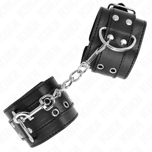 KINK - DESCANSO DE PULSO AJUSTÁVEL PRETO COM FIVELA DUPLA 19-26 CM