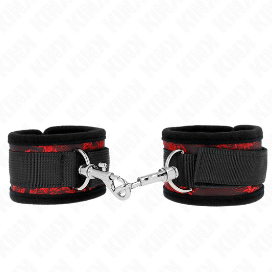 KINK - ESCÂNDALO VERMELHO-PRETO RESTRIÇÕES DE PULSO