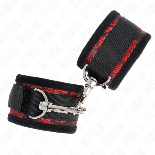 KINK - ESCÂNDALO VERMELHO-PRETO RESTRIÇÕES DE PULSO