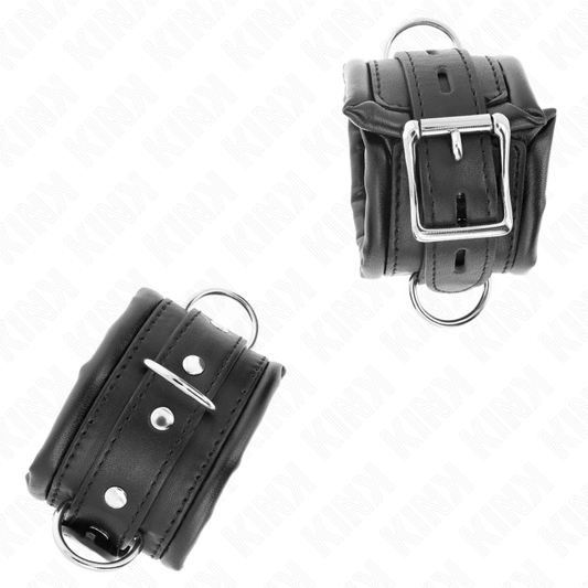 KINK - APOIO DE PULSO PARA SERVIÇO PESADO FORRADO COM PELE PRETA AJUSTÁVEL 20-30 CM X 6 CM