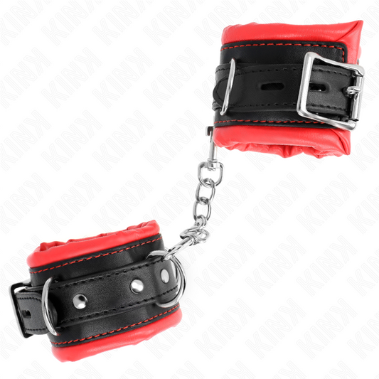 KINK - APOIO DE PULSO PARA SERVIÇO PESADO FORRADO COM PELE VERMELHA AJUSTÁVEL 20-30 CM X 6 CM