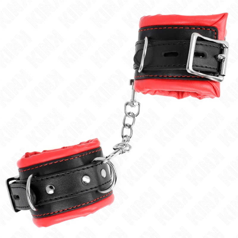 KINK - APOIO DE PULSO PARA SERVIÇO PESADO FORRADO COM PELE VERMELHA AJUSTÁVEL 20-30 CM X 6 CM