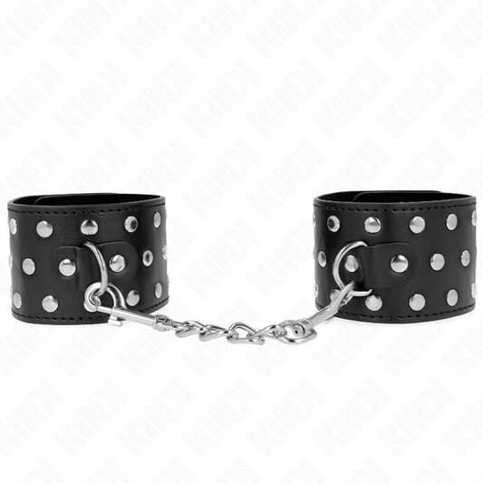 KINK - RESTRIÇÕES DE PULSO PUNK AJUSTÁVEIS 19-24 CM X 5,5 CM