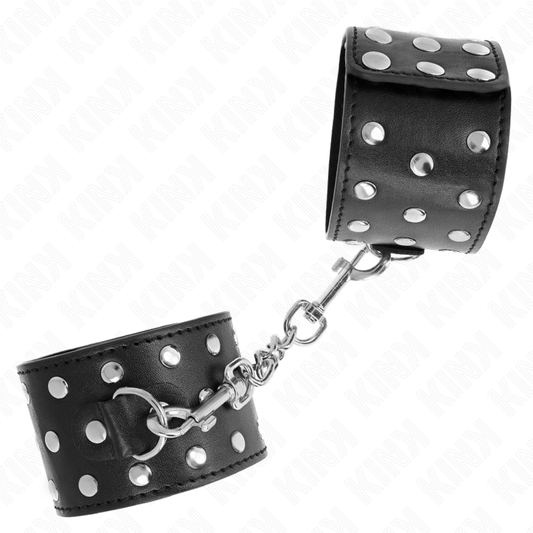 KINK - RESTRIÇÕES DE PULSO PUNK AJUSTÁVEIS 19-24 CM X 5,5 CM