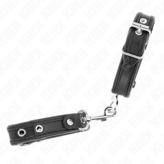 KINK - MINI BLACK BRACELETS WITH ADJUSTABLE STUDS 16-22 CM X 2 CM