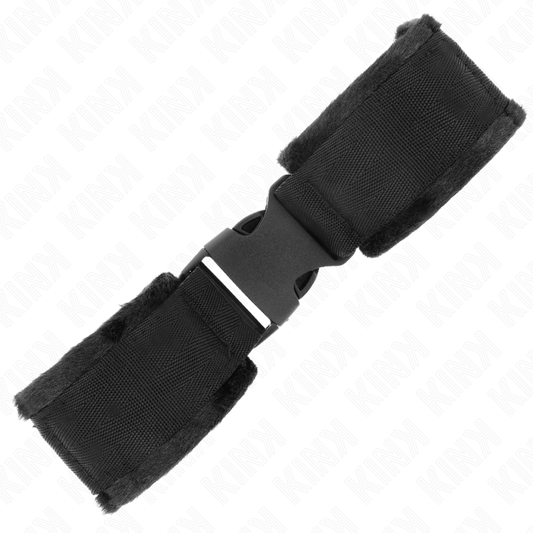 KINK - PUNHOS DE NYLON VERMELHO E PRETO COM GANCHO E LAÇO MODELO 1 AJUSTÁVEL 25-35 CM X 6 CM