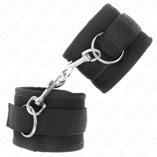 KINK - BLACK NYLON HOOK &amp; LOOP WRIST CUSTOMS MODEL 2 ADJUSTABLE 18-35 CM X 6 CM