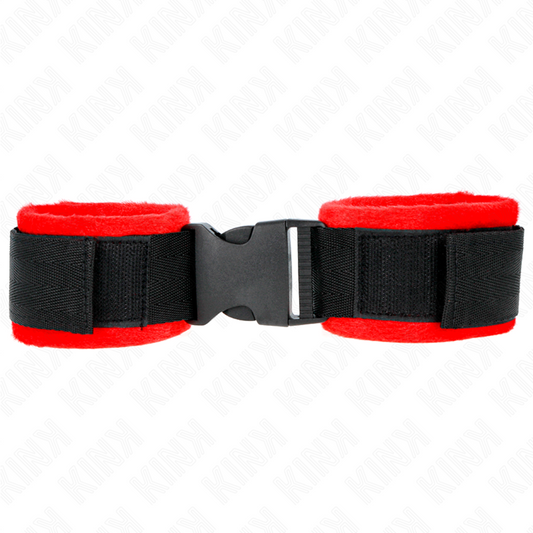 KINK - PULSO DE NYLON PRETO COM GANCHO E LAÇO MODELO 1 AJUSTÁVEL 25-35 CM X 6 CM