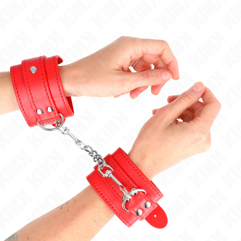 KINK - PULSEIRAS AJUSTÁVEIS VERMELHAS ÚNICAS 20-23 CM X 5,5 CM
