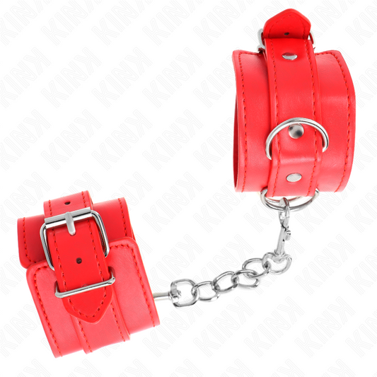 KINK - PULSEIRAS AJUSTÁVEIS VERMELHAS ÚNICAS 20-23 CM X 5,5 CM