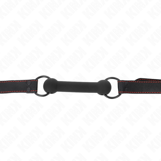KINK - BONE BAG COM ALÇA DE COURO PRETA AJUSTÁVEL 41-57 CM