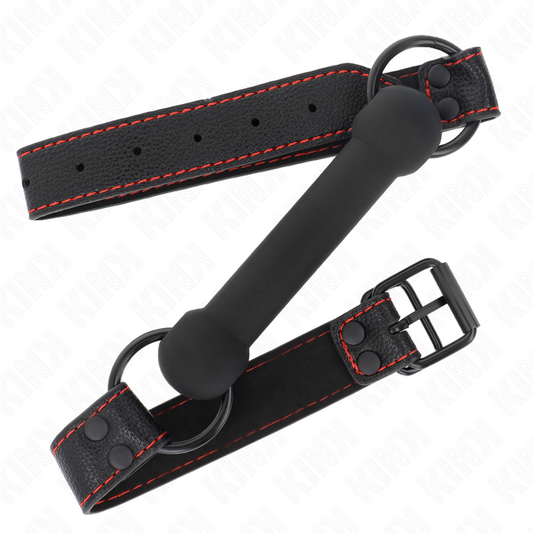 KINK - BONE BAG COM ALÇA DE COURO PRETA AJUSTÁVEL 41-57 CM
