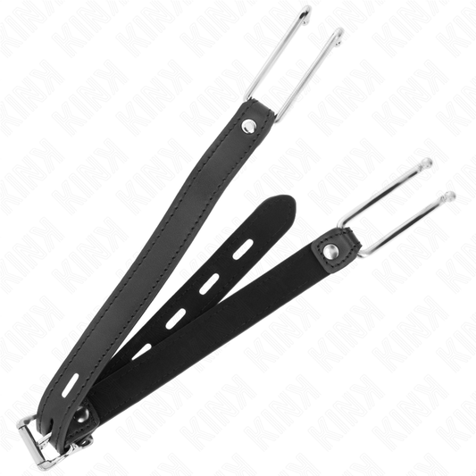 KINK - GANCHO DE METAL DE 11,5 CM COM ALÇA DE COURO AJUSTÁVEL 39-58 CM X 2 CM