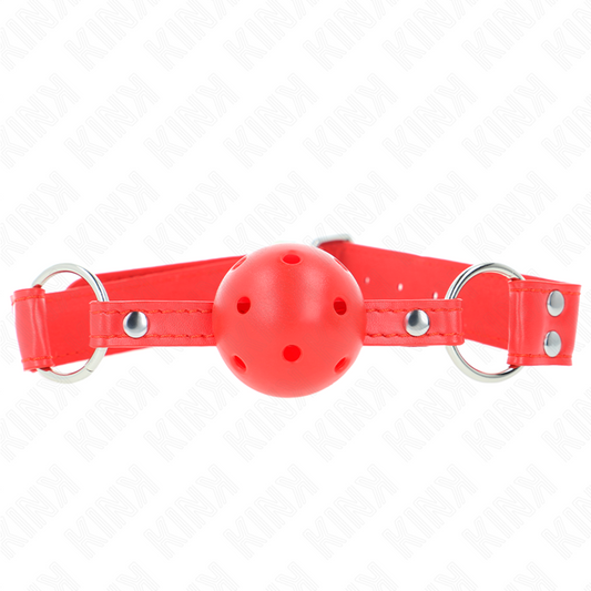 KINK - HOLLOW RED HARD BALL GAG FULL 62 x 2 CM