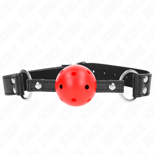 KINK - 4 CM BREATHABLE STICK WITH DOUBLE RIVET LEATHER 62.5 x 2.5 CM ADJUSTABLE 42-58 CM