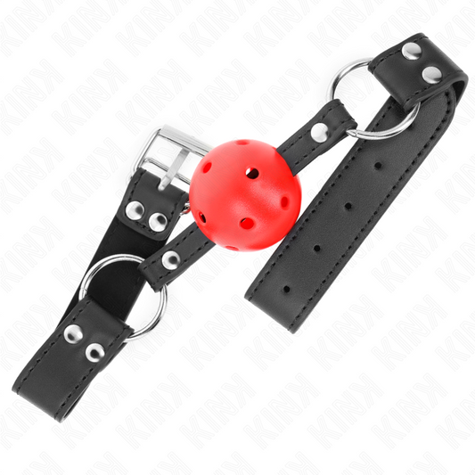 KINK - 4 CM BREATHABLE STICK WITH DOUBLE RIVET LEATHER 62.5 x 2.5 CM ADJUSTABLE 42-58 CM