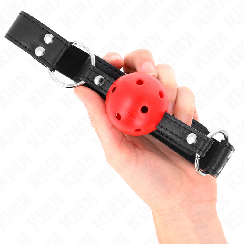 KINK - 4 CM BREATHABLE STICK WITH DOUBLE RIVET LEATHER 62.5 x 2.5 CM ADJUSTABLE 42-58 CM