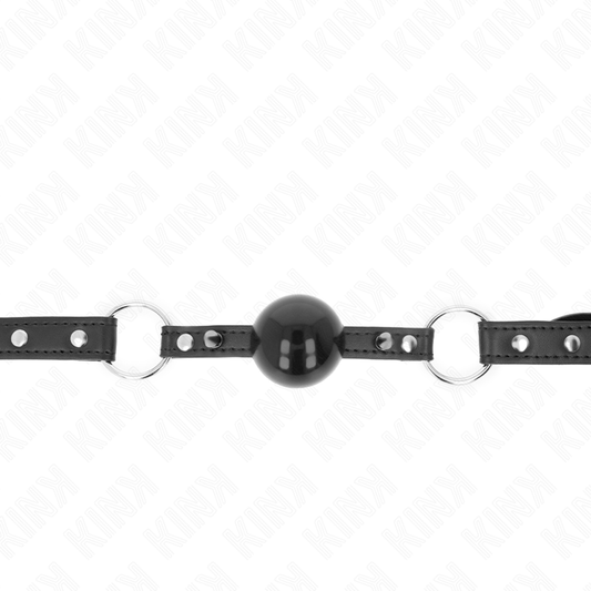 KINK - 4 CM BALL GAG WITH RIVET POINT AND SNAP LOCK 65 x 2 CM