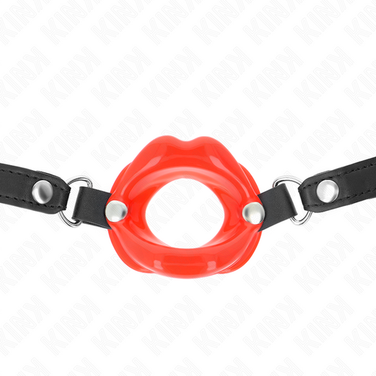 KINK - 8 CM LIP STICK WITH RED LEATHER STRAP 63 x 2 CM ADJUSTABLE 39-58 CM