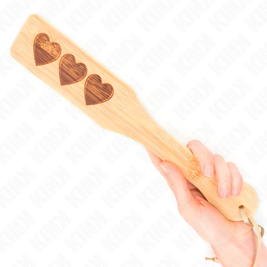 KINK - HEART DESIGN BAMBOO PALETTE 32 X 5.5 CM