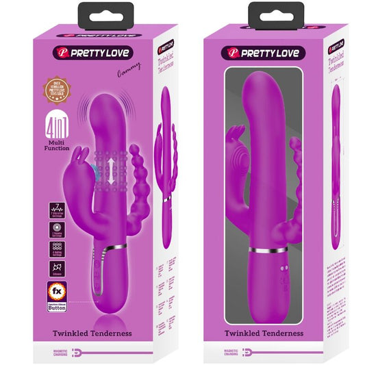 PRETTY LOVE - CAMMY TRIPLE MULTIFUNCTIONAL VIBRATOR 4 IN 1 PINK