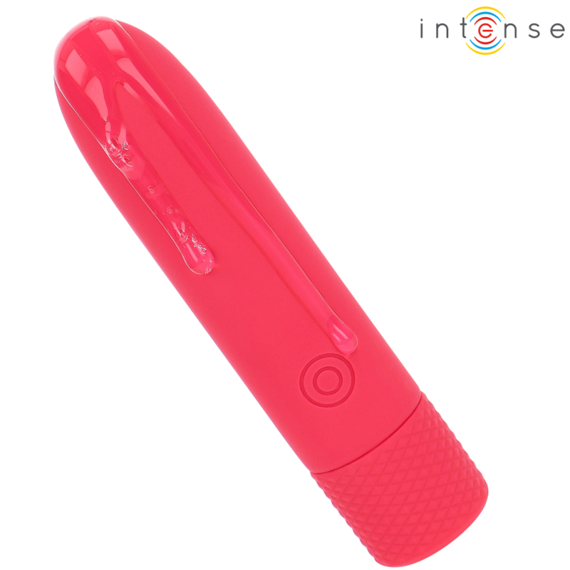 INTENSO - SYMONE USB RECARREGÁVEL VIBRANTE BULLET 8 VIBRAÇÕES VERMELHO 10 X 2,2 CM