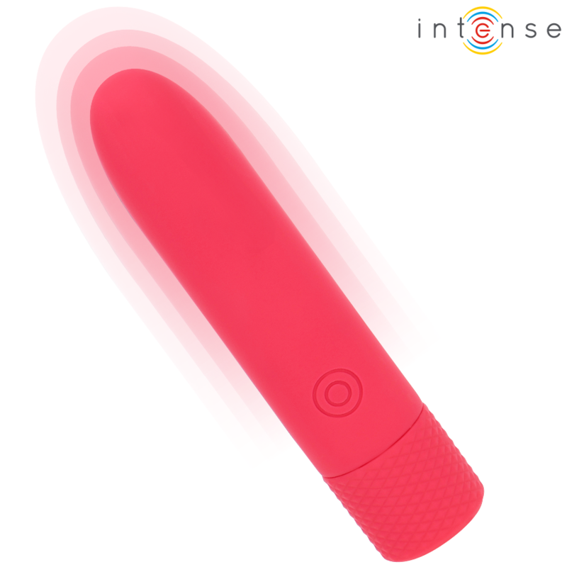 INTENSO - SYMONE USB RECARREGÁVEL VIBRANTE BULLET 8 VIBRAÇÕES VERMELHO 10 X 2,2 CM