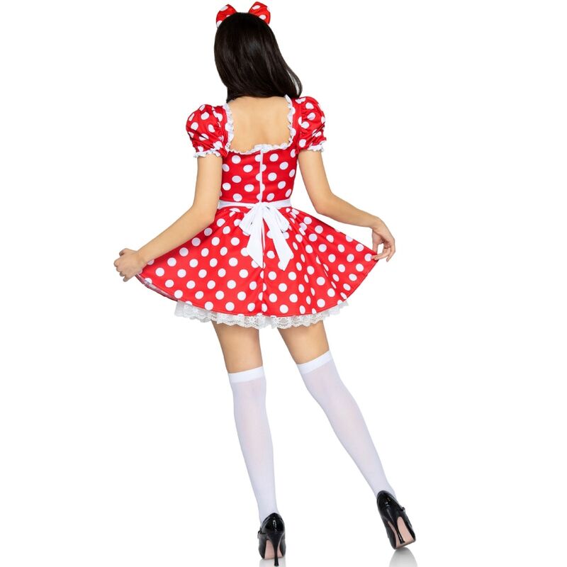 LEG AVENUE - POLKA DOT DRESS + RED/WHITE HEADBAND M