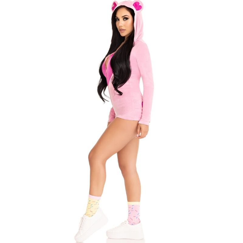 LEG AVENUE - PINK TEDDY BEAR VELVET BODY M