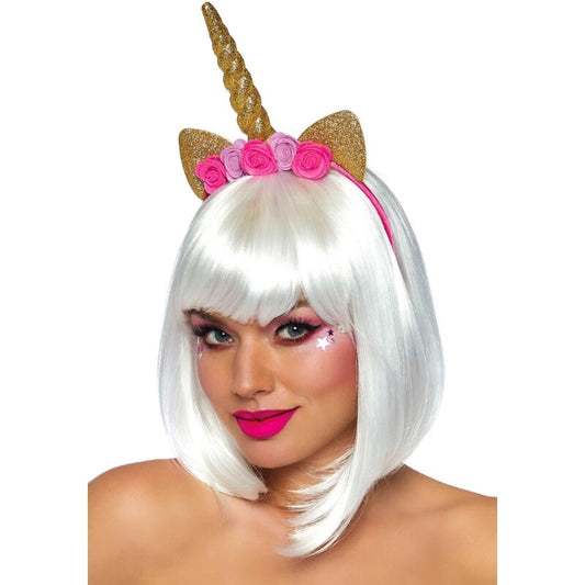 LEG AVENUE - GOLD UNICORN FLOWER HEADBAND
