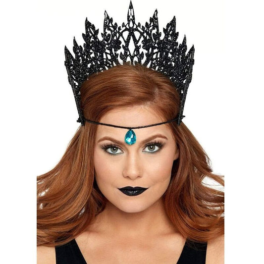 LEG AVENUE - CROWN WITH SEQUINS AND BLACK JEWELRY