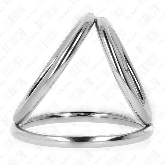 KINK - TRIPLE CHROME METAL COCK RING 3.2CM TO 4.5CM