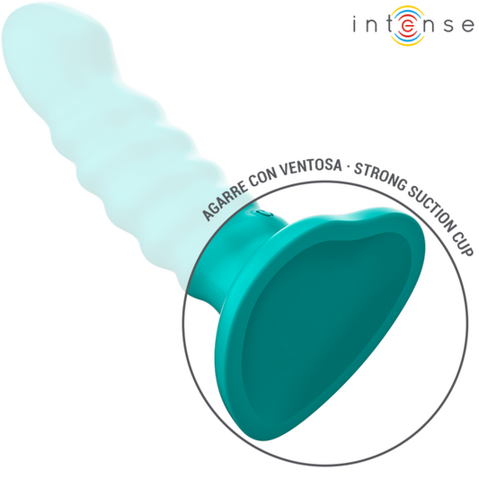 INTENSO - VIBRADOR BUFFY TAMANHO ESPIRAL DESIGN 10 VIBRAÇÕES CONTROLE REMOTO AZUL