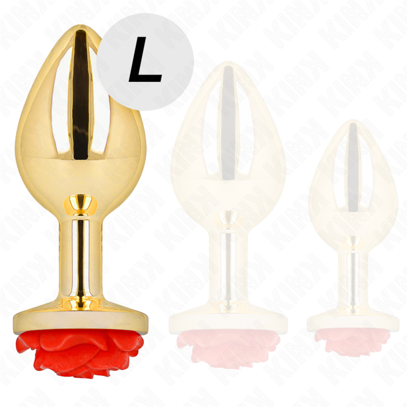 KINK - RED ROSE GOLD ANAL PLUG SIZE L