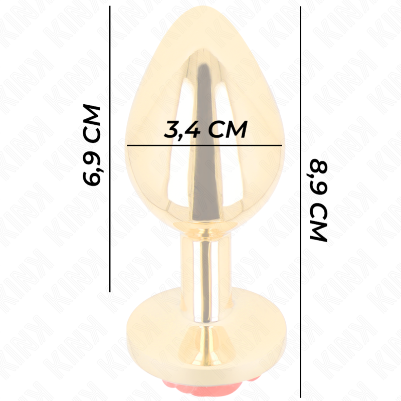 KINK - RED ROSE GOLD ANAL PLUG SIZE M