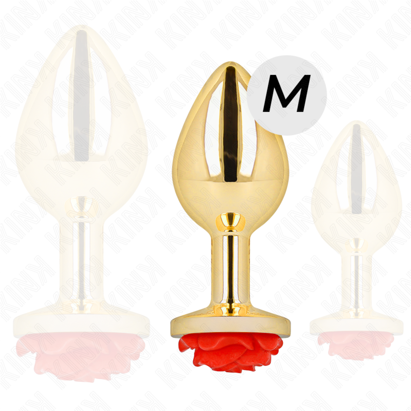KINK - RED ROSE GOLD ANAL PLUG SIZE M