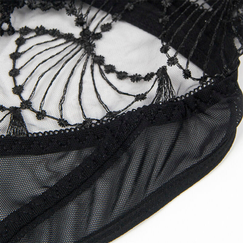 SUBBLIME - 955229 CORPO TRANSPARENTE COM RENDA OCA PRETO L/XL