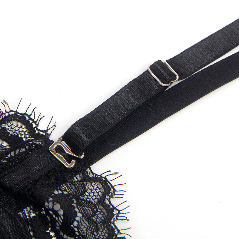 SUBBLIME - 955502 BODY DE RENDA COM LAÇO E SUSPENSE PRETO G/GG