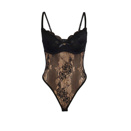 SUBBLIME - 955618 BODY DE RENDA COM FECHAMENTO INFERIOR PRETO P/M