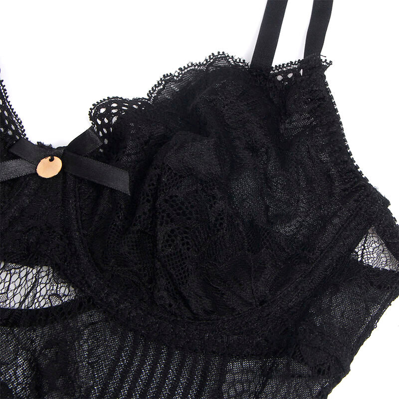 SUBBLIME - 955625 BODY DE RENDA COM FECHAMENTO INFERIOR PRETO G/GG