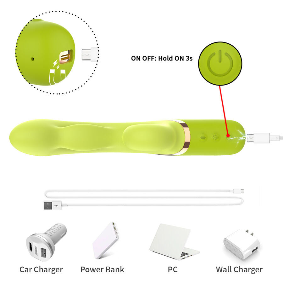 ARMONY - INFLABLE POINT A STIMULATEUR VIBRATEUR VERT