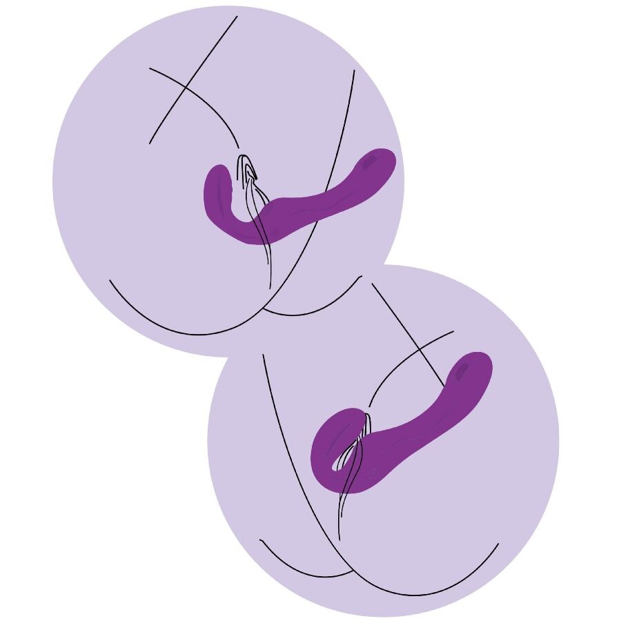 XOCOON - 2-IN-1 STRAPLESS VIBRATOR WITH REMOTE CONTROL, PURPLE