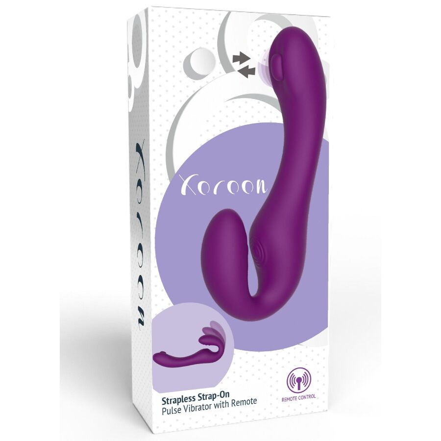 XOCOON - 2-IN-1 STRAPLESS VIBRATOR WITH REMOTE CONTROL, PURPLE