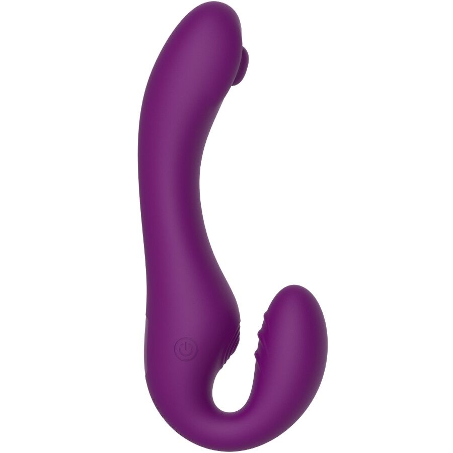 XOCOON - 2-IN-1 STRAPLESS VIBRATOR WITH REMOTE CONTROL, PURPLE