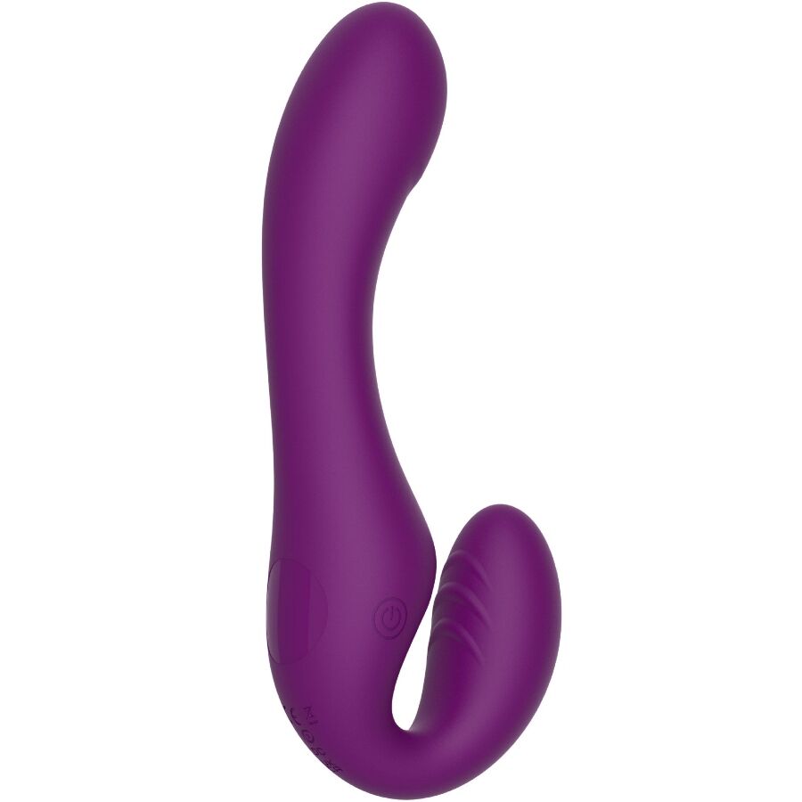XOCOON - 2-IN-1 STRAPLESS VIBRATOR WITH REMOTE CONTROL, PURPLE